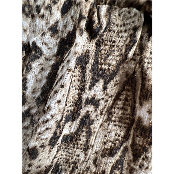 Storia Animal Print Snakeskin Smocked Tiered Ruffle Mini Skirt Size Small NWT - Picture 6 of 8